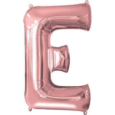 Amscan 3656801 Supershape Letter E, Rose Gold