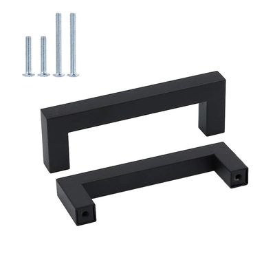 Goldenwarm 10-Pack Black Cabinet Handles, 96 mm, Stainless Steel