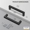 Goldenwarm 10-Pack Black Cabinet Handles, 96 mm, Stainless Steel view 3
