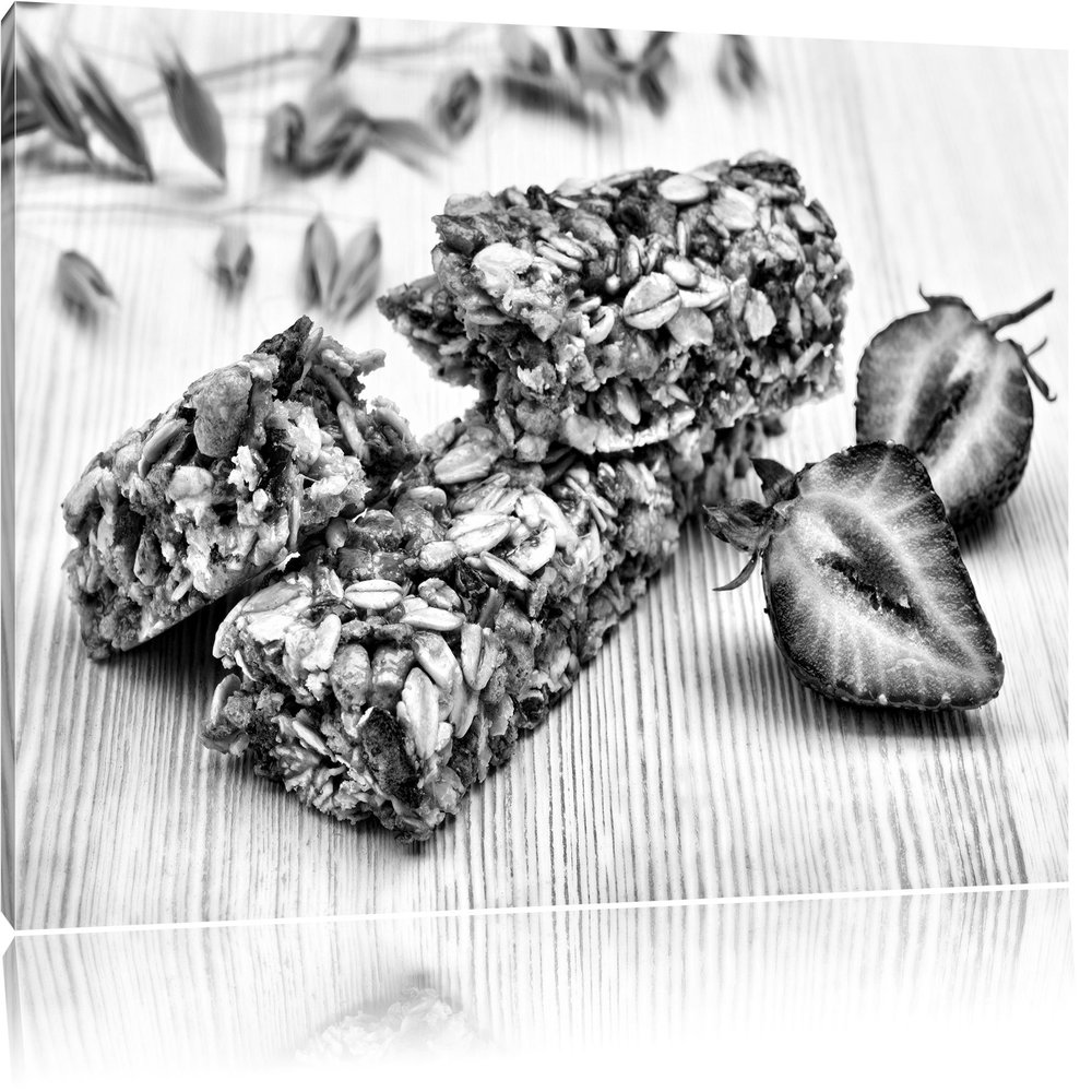 Pixxprint Healthy Muesli Bars, 60 x 40 cm, Stretched Canvas Print, Ready to Hang