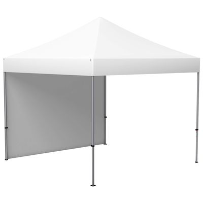 Vispronet Professional Folding Canopy Basic 3 x 3 m in White – Scissor-Frame System – 1 Wall