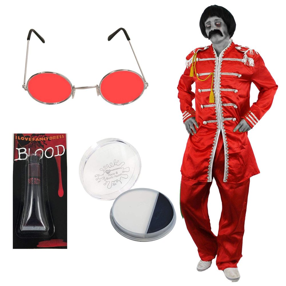 I Love Fancy Dress Ltd 1960s Sergeant Pepper Costume, Red, X-Large