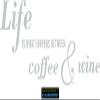 CLICKANDPRINT Wall Decal “Life Is What Happens Between Coffee & Wine,” 180 × 64.6 cm, Light Gray view 1