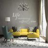 CLICKANDPRINT Wall Decal “Life Is What Happens Between Coffee & Wine,” 180 × 64.6 cm, Light Gray view 2