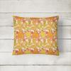 Caroline's Treasures Fall Leaves Watercolor Outdoor Canvas Pillow, Multicolor view 2