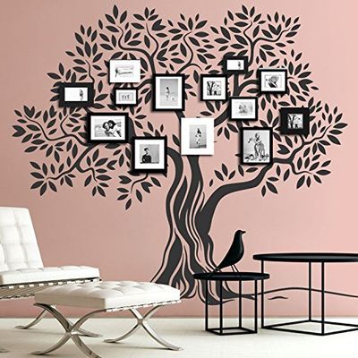 Grandora Tree with Branches and Leaves Wall Decal | Copper (W x H) 164 x 150 cm | Living Room Bedroom Sticker Wall Sticker W5409