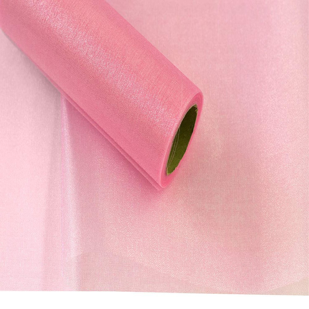 Creativery 9 m Organza Roll, 16 cm, Snow Pink 148