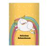Kartenkaufrausch Set of 4 Personalized Unicorn A4 Math Exercise Books, Yellow Grid view 1