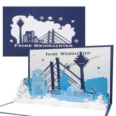 3D Pop-Up Christmas Card Düsseldorf | Travel Voucher & Christmas Greeting