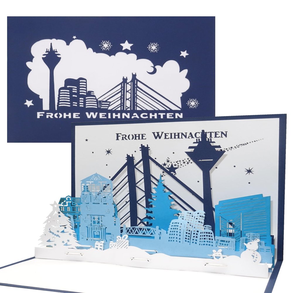 3D Pop-Up Christmas Card Düsseldorf | Travel Voucher & Christmas Greeting