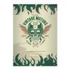 Kartenkaufrausch Trendy Motorcycle Skull DIN A4 Primary School Notebook, Green Contrast Ruling 2 view 1
