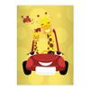 Kartenkaufrausch 16-Sheet DIN A4 Elementary School Notebook, Cheerful Giraffes in a Yellow Car, Contrast Ruling 2 view 1