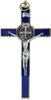 GTBITALY 10.004.21 Blue Enamelled Saint Benedict Cross, Gold-Colored, 20 cm, with Gift Box view 2