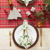 DII Holiday Tartan Holly Plaid Cotton Table Runner, Red/Green, 14 x 108 in view 3