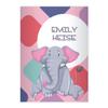 Kartenkaufrausch 16 Personalized DIN A4 Elementary School Notebooks, Cute Comic Elephants, Pink Contrast Ruling 2 view 1