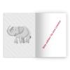 Kartenkaufrausch 16 Personalized DIN A4 Elementary School Notebooks, Cute Comic Elephants, Pink Contrast Ruling 2 view 2