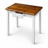 Magnetic Furniture Dining Table with Drawer, Solid Pine (80 x 80 cm, Oak) view 1
