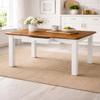 Magnetic Furniture Dining Table with Drawer, Solid Pine (80 x 80 cm, Oak) view 4