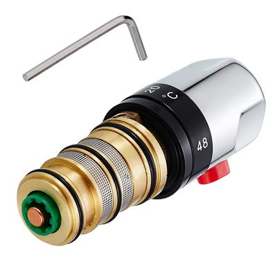 Thermostatic Mixing Valve Cartridge for Bath and Shower, Brass