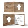 Laser-Cut Funeral Thank-You Cards, 10 Pack - Rustic Cross view 1