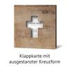 Laser-Cut Funeral Thank-You Cards, 10 Pack - Rustic Cross view 3