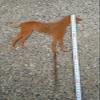Zen Man Garden Dog Garden Inspiration Natural-Rust Garden Stake view 2