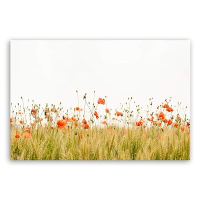 ge-Bildet Canvas Wall Art | Poppy Field, 120 x 80 cm | XXL Wall Décor | 2270-B