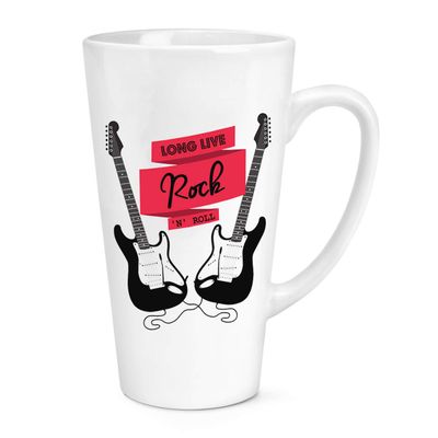 Lang Live Rock 'n' Roll Electric Guitar 17 oz Large Latte Mug
