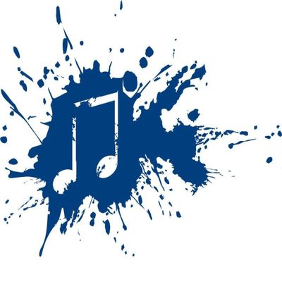 CLICKANDPRINT Music Splash Sticker, 90 x 60.1 cm, Blue
