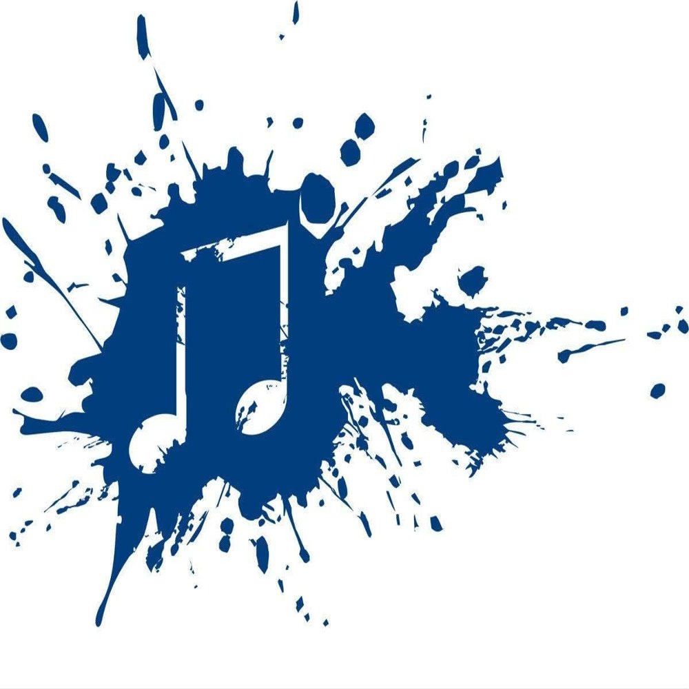 CLICKANDPRINT Music Splash Sticker, 90 x 60.1 cm, Blue