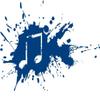 CLICKANDPRINT Music Splash Sticker, 90 x 60.1 cm, Blue view 1