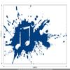 CLICKANDPRINT Music Splash Sticker, 90 x 60.1 cm, Blue view 2