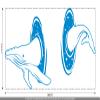 CLICKANDPRINT Whale Universe Sticker, 80 x 42.5 cm, Light Blue view 2