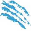 CLICKANDPRINT Claw Mark Sticker, 40 x 35.1 cm, Light Blue view 1