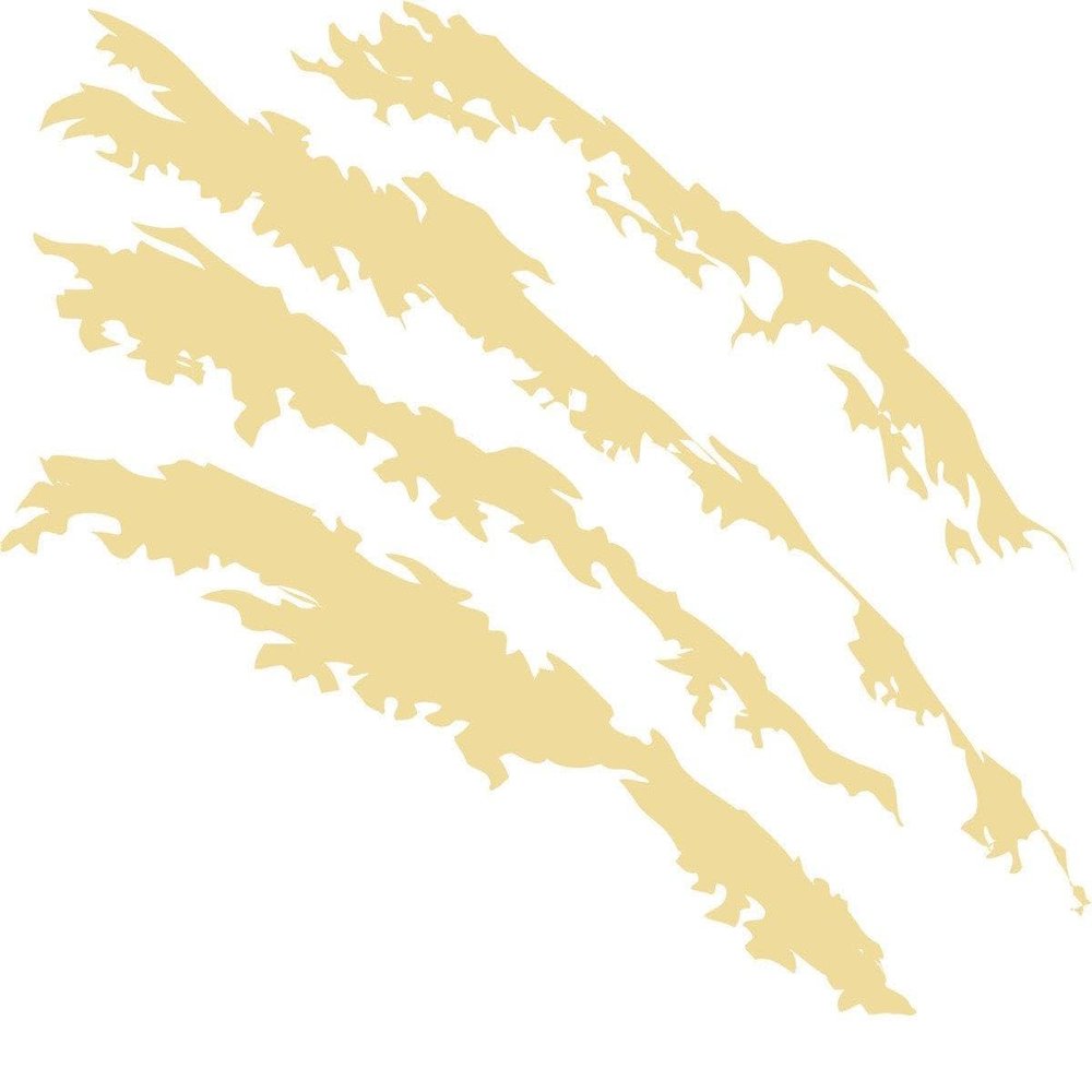 CLICKANDPRINT Claw Mark Sticker, 20 x 17.5 cm, Cream
