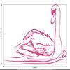 CLICKANDPRINT Swan Silhouette Wall Sticker, 20 x 14.6 cm, Pink view 3