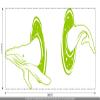 CLICKANDPRINT Whale Universe Sticker, 60 × 31.9 cm, Neon Green view 2