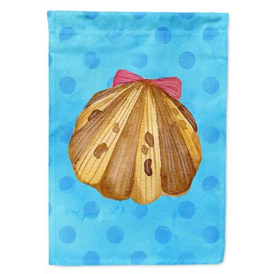 Caroline's Treasures BB8171CHF Sea Shell Blue Polkadot Flag, Canvas, House Size, Large, Multicolor