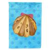 Caroline's Treasures BB8171CHF Sea Shell Blue Polkadot Flag, Canvas, House Size, Large, Multicolor view 1