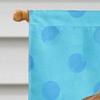 Caroline's Treasures BB8171CHF Sea Shell Blue Polkadot Flag, Canvas, House Size, Large, Multicolor view 3