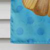 Caroline's Treasures BB8171CHF Sea Shell Blue Polkadot Flag, Canvas, House Size, Large, Multicolor view 4