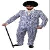 Men's 1970s-Style Pimp Costume with Dalmatian Print, Size M view 1