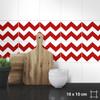 Wandkings Tile Stickers, Set of 4 – "Chevron" – 10 x 10 cm – Red view 2