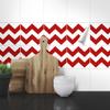 Wandkings Tile Stickers, Set of 4 – "Chevron" – 10 x 10 cm – Red view 3