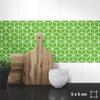 Wandkings Tile Stickers, Set of 4 – White Cubes, 5 x 5 cm, Green view 2