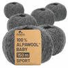 HANSA-FARM 100% Baby Alpaca Yarn, Dark Gray, 300 g Set (6 x 50 g) view 1