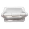 Tenedos Glazed Ceramic Bathroom Toilet Paper Holder (White) — Not for Flat Surfaces view 1