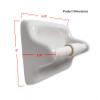 Tenedos Glazed Ceramic Bathroom Toilet Paper Holder (White) — Not for Flat Surfaces view 2