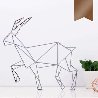 KLEINLAUT Origami Capricorn, 30 x 29.3 cm (L), Copper