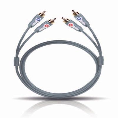 OEHLBACH Audio SL 2 m 2 x RCA to 2 x RCA Audio Cable, Anthracite